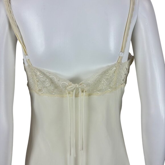 Lord & Taylor Slip Dress Women's Extra Small Cream Vintage Style Lace Lingerie - Picture 8 of 10